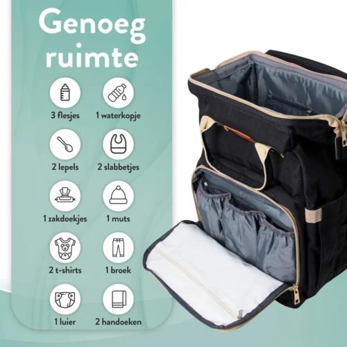 Luiertas Rugzak - Monx Luiertas Verzorgingstas Met Uitklapbaar Babybedje - Overzichtelijke Luierrugzak Extra Buggy En Kinderwagen Haken Inclusief Geïsoleerde Flessenhouder - Zwart 12 Luiertas Rugzak - Monx Luiertas Verzorgingstas Met Uitklapbaar Babybedje - Overzichtelijke Luierrugzak Extra Buggy En Kinderwagen Haken Inclusief Geïsoleerde Flessenhouder - Zwart -Baby Verzorging 1200x1200 313
