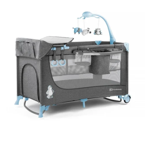 Kinderkraft Joy Luxe - Campingbed Met Schommelfunctie Blauw -Baby Verzorging 1200x1200 386