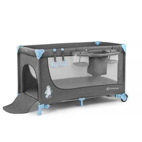 Kinderkraft Joy Luxe - Campingbed Met Schommelfunctie Blauw -Baby Verzorging 1200x1200 387