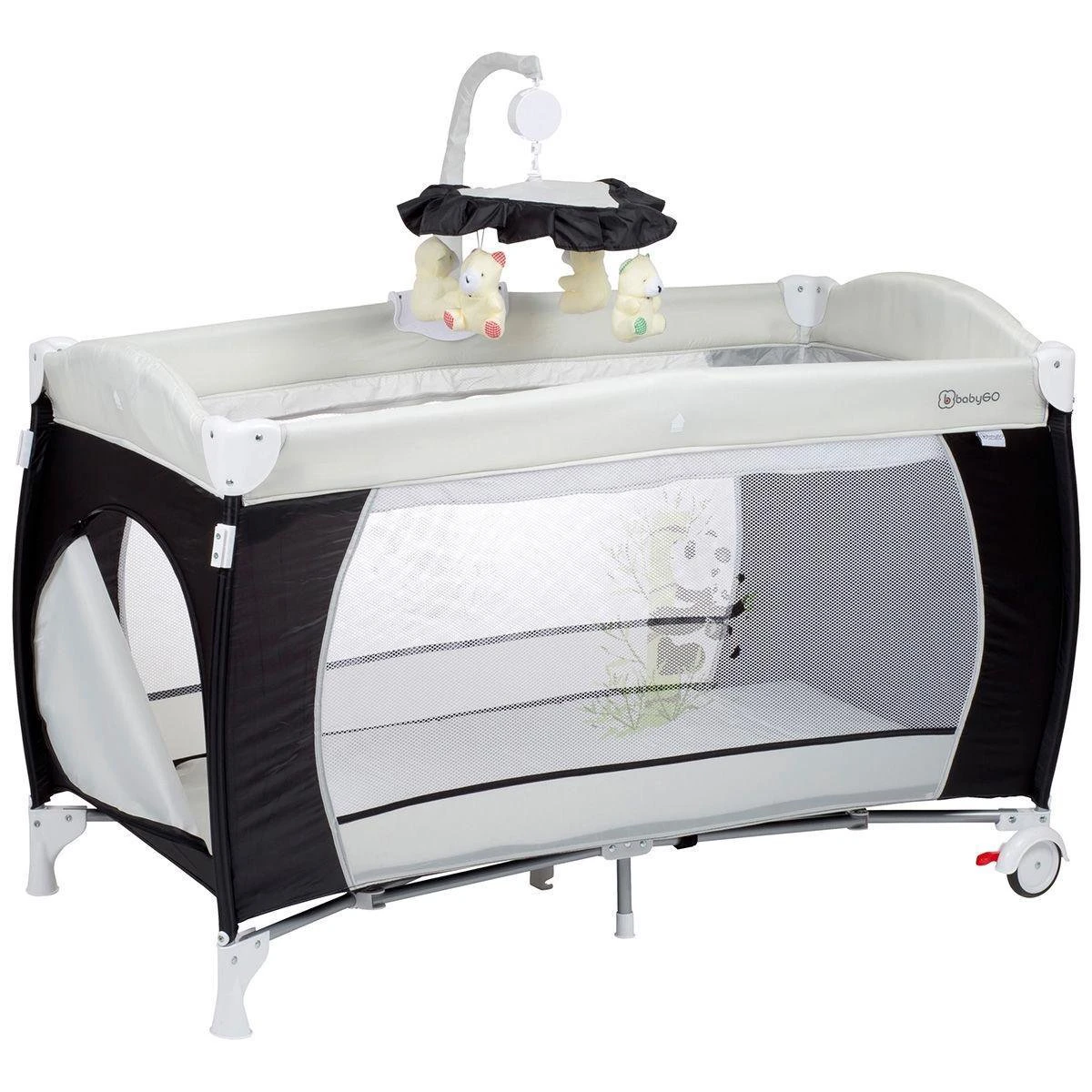Campingbed BabyGO Sleeper DeLuxe Zwart (incl. bodemverhoger) Campingbed BabyGO Sleeper DeLuxe Zwart (incl. Bodemverhoger) -Baby Verzorging 1200x1200 401
