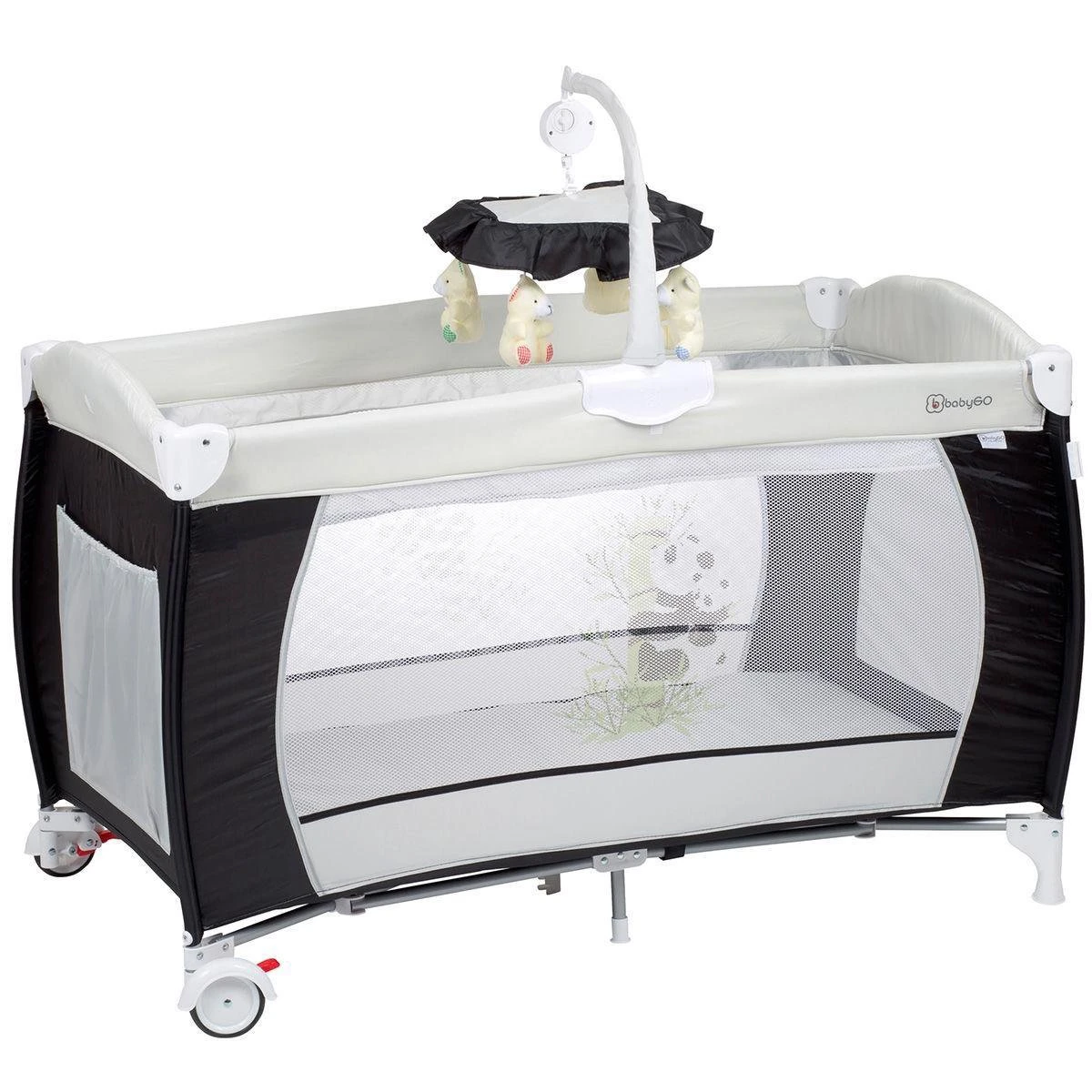 Campingbed BabyGO Sleeper DeLuxe Zwart (incl. bodemverhoger) Campingbed BabyGO Sleeper DeLuxe Zwart (incl. Bodemverhoger) -Baby Verzorging 1200x1200 402