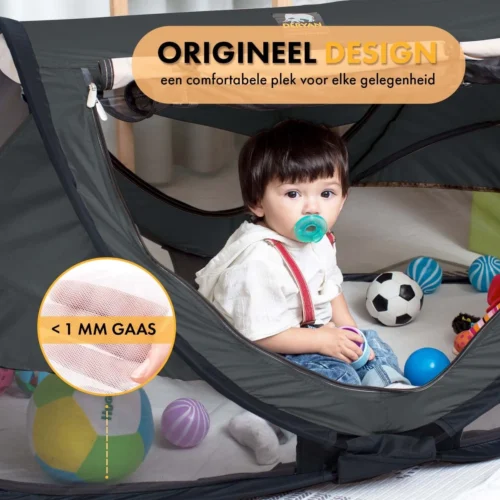 Deryan Peuter Luxe Campingbedje – Inclusief Zelfopblaasbare Matras - Zwart -Baby Verzorging 1200x1200 409