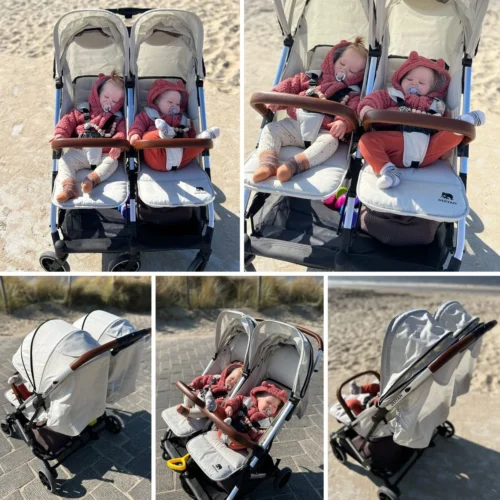 Deryan Luxe Rolo X2 Dubbele Buggy - Duo Buggy - Creme -Baby Verzorging 1200x1200 531