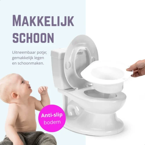 Casteleyn - Plaspotje - WC Potje - Toilet Trainer - Kinder Toilet - Met Geluid - Tot 21KG - Wit -Baby Verzorging 1200x1200 604