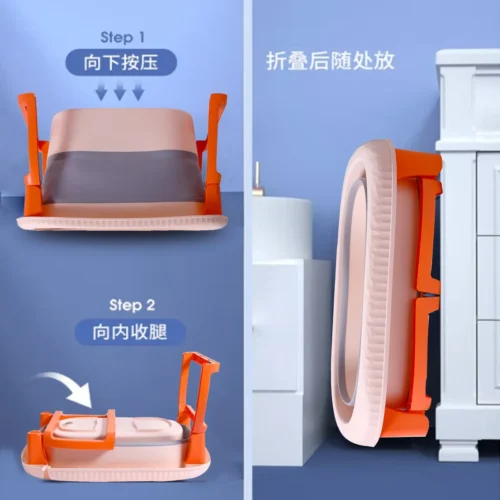 FOXSPORT Babybadje - Inklapbaar Bad - Bad Baby - Zitbad - Bath Bucket - Opvouwbaar Bad Kinderen - Baby Badje - Opvouwbaar Bad Baby - Opvouwbaar Bad - Baby Badkussen - Oranje -Baby Verzorging 1200x1200 719