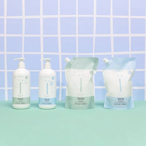 Naïf Voedende Shampoo Pompfles - Baby En Kids - 500ml - Met Natuurlijke Ingrediënten -Baby Verzorging 1200x1200 743