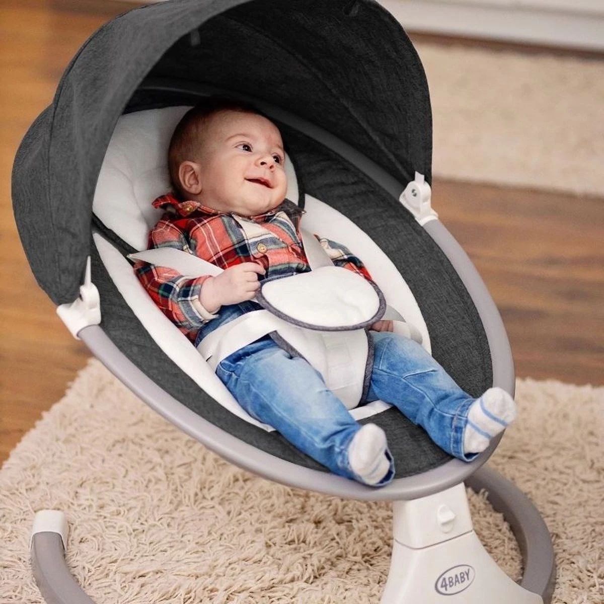 4Baby Rock 'n Relax Grijs - Babyschommel - Elektronische BabySwing - 5 Snelheden - Inclusief Accessoires 4Baby Rock 'n Relax Grijs - Babyschommel - Elektronische BabySwing - 5 Snelheden - Inclusief Accessoires -Baby Verzorging 1200x1200 933
