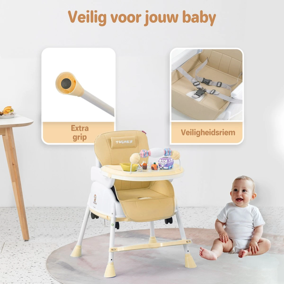 Twinky® Kinderstoel – 2-in-1 Kinderwagen Set – Bruin – Inklapbare Eetstoel & Baby Wagentje en Babystoel Voor Aan Tafel – Kinderzetel, Peuterstoeltje en Meegroeistoel in 1 Twinky® Kinderstoel – 2-in-1 Kinderwagen Set – Bruin – Inklapbare Eetstoel & Baby Wagentje En Babystoel Voor Aan Tafel – Kinderzetel, Peuterstoeltje En Meegroeistoel In 1 -Baby Verzorging 1200x1200 977