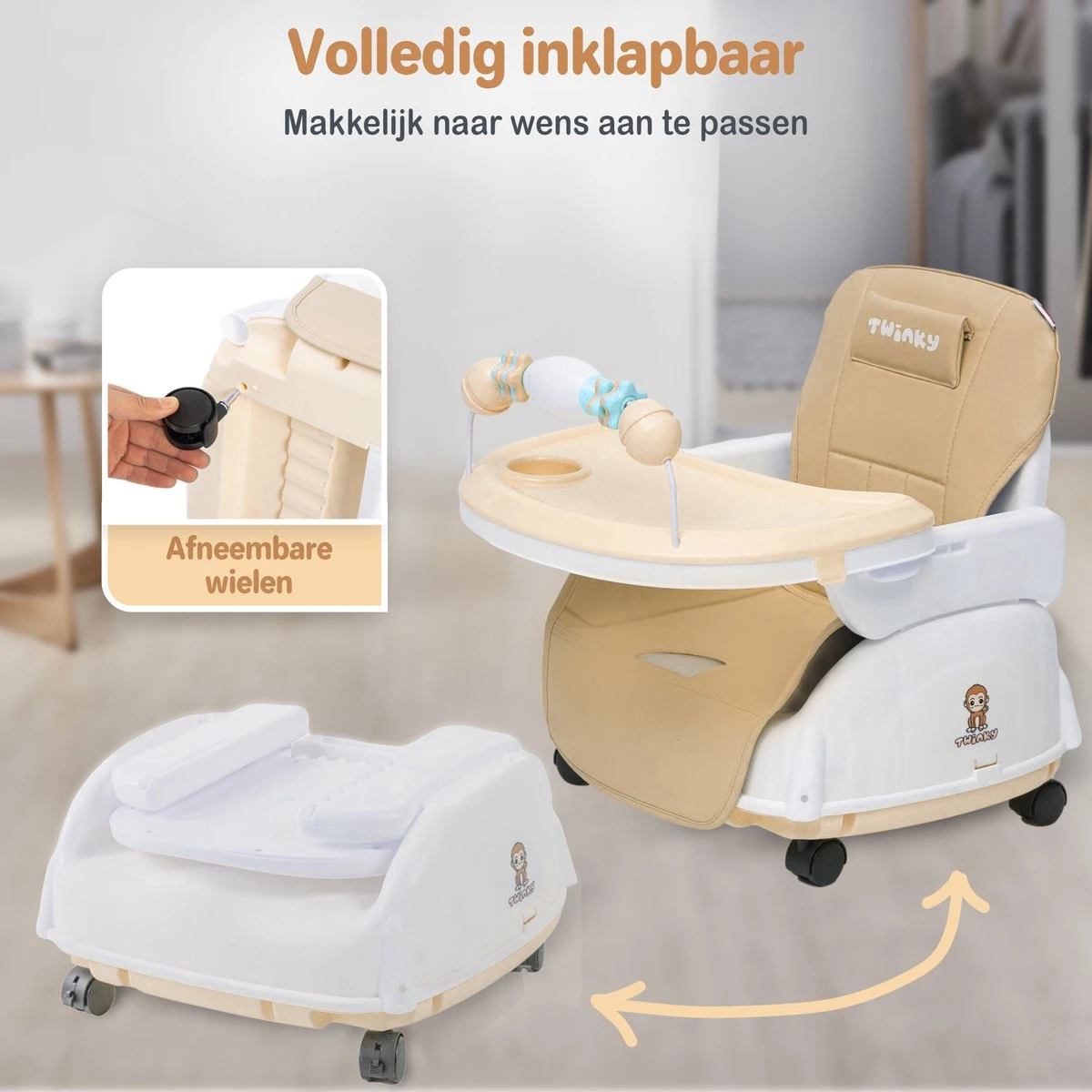 Twinky® Kinderstoel – 2-in-1 Kinderwagen Set – Bruin – Inklapbare Eetstoel & Baby Wagentje en Babystoel Voor Aan Tafel – Kinderzetel, Peuterstoeltje en Meegroeistoel in 1 Twinky® Kinderstoel – 2-in-1 Kinderwagen Set – Bruin – Inklapbare Eetstoel & Baby Wagentje En Babystoel Voor Aan Tafel – Kinderzetel, Peuterstoeltje En Meegroeistoel In 1 -Baby Verzorging 1200x1200 979