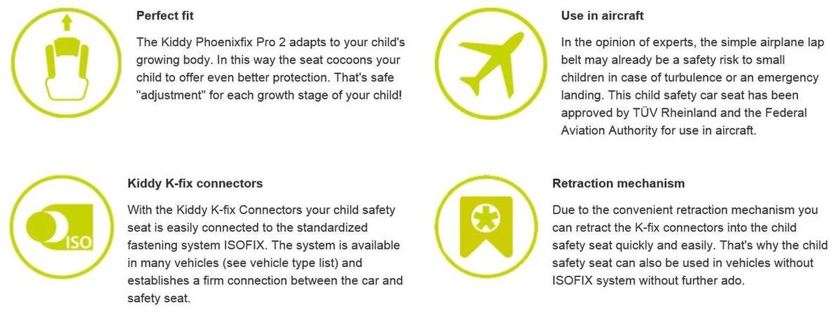 Kiddy Autostoeltje Phoenixfix Pro2 groep 1 zwart 41542PF069 Kiddy Autostoeltje Phoenixfix Pro2 Groep 1 Zwart 41542PF069 -Baby Verzorging
