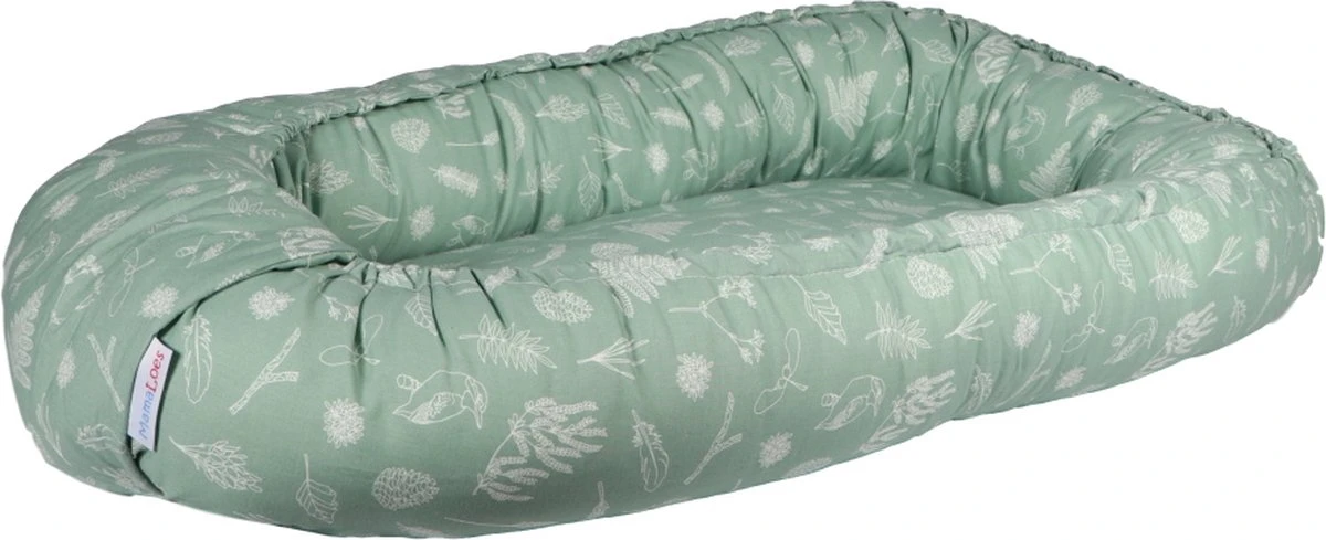 MamaLoes Botanical Stone Green Babynest MamaLoes Botanical Stone Green Babynest -Baby Verzorging 1200x489 1