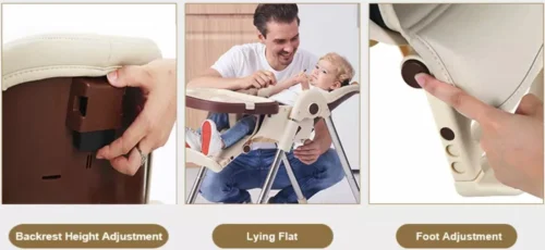 Tissy® 2 In 1 Eetstoel / Kinderstoel – Roze/Wit – Inklapbare Eetstoel Met Speeltafel -Baby Verzorging 1200x553