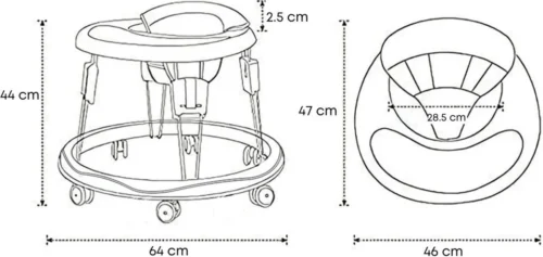 Merkloos Loopstoel - Baby Loopwagen – Loopstoeltje Baby - Leren Lopen - Babywalker -Baby Verzorging 1200x569