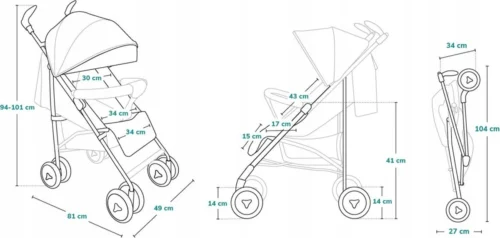 Lionelo Irma - Buggy - Wandelwagen- Lichte 7kg - Tot 15 Kg - Geveerde Wielen - 360° - Tot 5 Jaar - Opbergmand - Verstelbare Handgreep - Snel Inklapsysteem - Compact Formaat -Baby Verzorging 1200x570