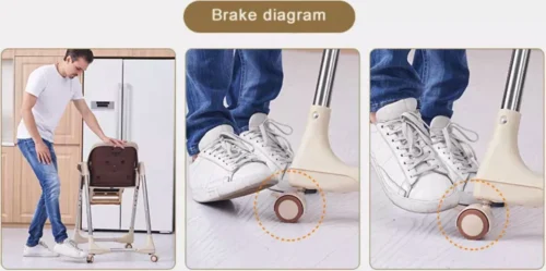 Tissy® 2 In 1 Eetstoel / Kinderstoel – Roze/Wit – Inklapbare Eetstoel Met Speeltafel -Baby Verzorging 1200x597