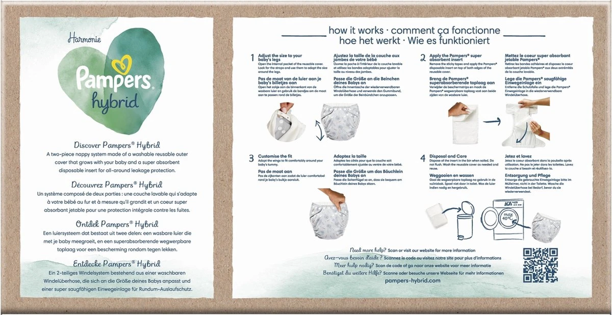 Pampers Harmonie Hybrid - Startpakket - Wasbare Luiers Voor Baby’s Pampers® Pampers Harmonie Hybrid - Startpakket - Wasbare Luiers Voor Baby’s -Baby Verzorging