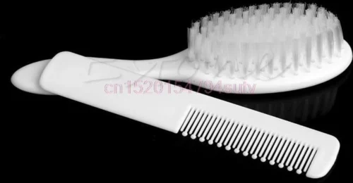 Merkloos Babyborstel En Babykam - Wit - Zeer Zachte Haartjes - Voor Baby's -Baby Verzorging 1200x623 2