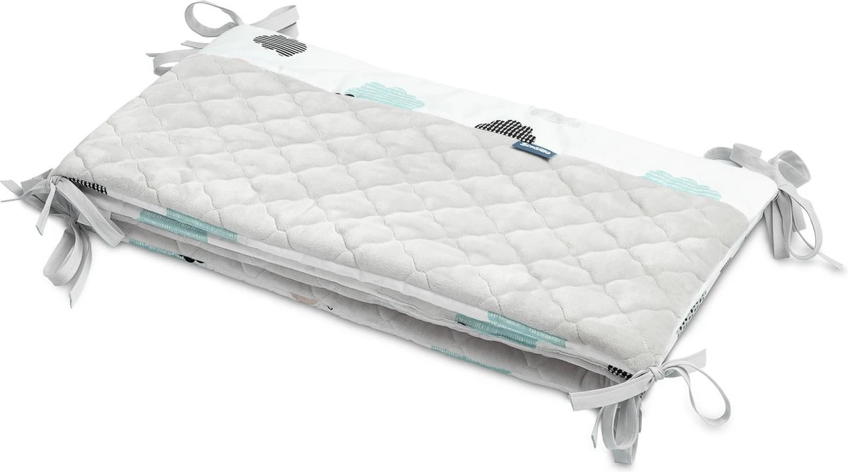 Sensillo Baby Bedbumper - Bedomrander - Anti stootrand Ledikant - Bed Zijbeschermers - 180x30cm - Grijze Wolkjes Sensillo Baby Bedbumper - Bedomrander - Anti Stootrand Ledikant - Bed Zijbeschermers - 180x30cm - Grijze Wolkjes -Baby Verzorging 1200x668 1