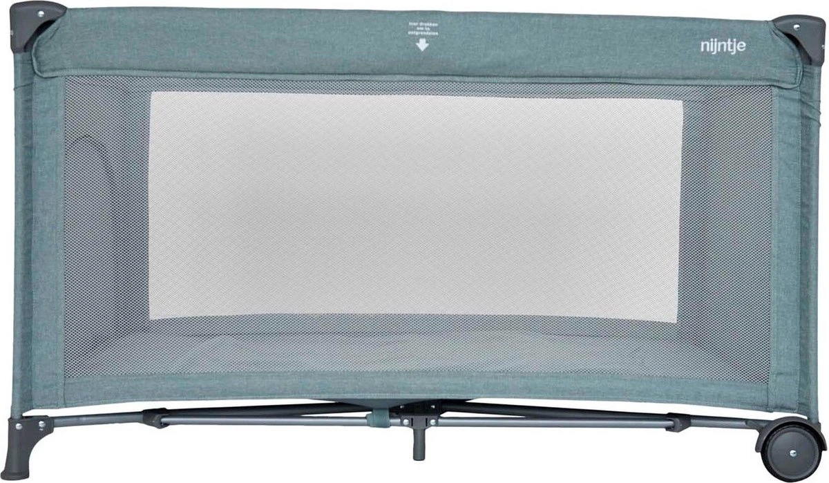 Prénatal Luxe Campingbedje met Bodemmatras - Inclusief Draagtas - Inklapbaar Baby Campingbed - Met Wieltjes en Kruipluik - 120 x 60 cm - Groen Melange / Nijntje Prénatal Luxe Campingbedje Met Bodemmatras - Inclusief Draagtas - Inklapbaar Baby Campingbed - Met Wieltjes En Kruipluik - 120 X 60 Cm - Groen Melange / Nijntje -Baby Verzorging