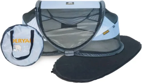 Deryan Baby Luxe Campingbedje – Inclusief Zelfopblaasbare Matras - Blue -Baby Verzorging 1200x703