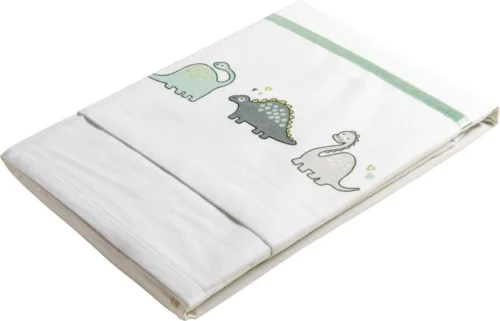 Briljant Baby Laken Met Bies Voor Ledikant 100 X 150 - Dino - Groen -Baby Verzorging 1200x770 2