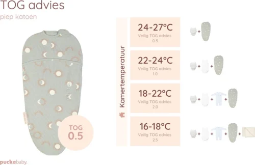 Puckababy Inbakerslaapzak Original Piep 0-3 Maanden - Eclipse Clay 7 Puckababy Inbakerslaapzak Original Piep 0-3 Maanden - Eclipse Clay -Baby Verzorging 1200x777 10
