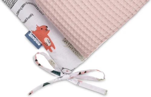 Sensillo Baby Bedbumper - Bedomrander - Anti Stootrand Ledikant - Bed Zijbeschermers - 180x30cm - Wafel Roze Vosjes -Baby Verzorging 1200x777 7