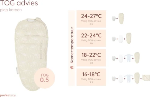 Puckababy Inbakerslaapzak Original Piep 0-3 Maanden - Seashell Sand -Baby Verzorging 1200x777 9