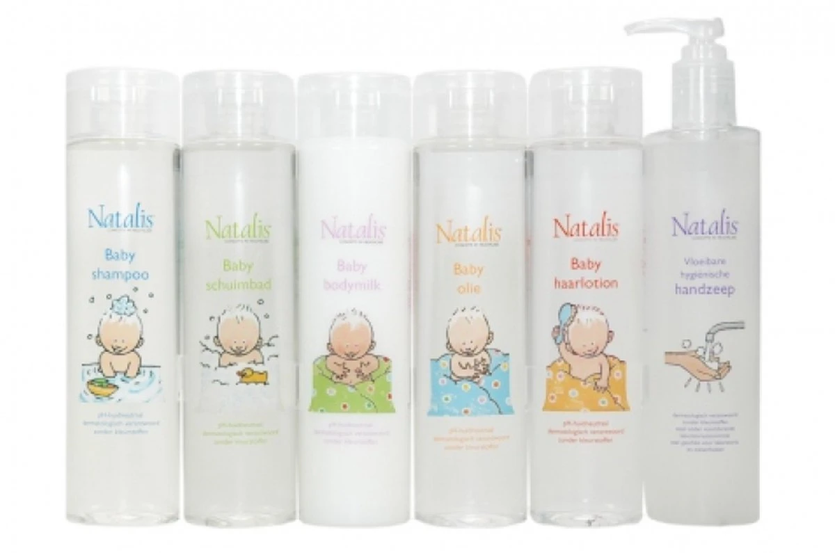 Natalis Baby verzorgingsset - shampoo - hairlotion - olie - bodymilk - schuimbad - hygienische handzeep Natalis Baby Verzorgingsset - Shampoo - Hairlotion - Olie - Bodymilk - Schuimbad - Hygienische Handzeep -Baby Verzorging 1200x795 3