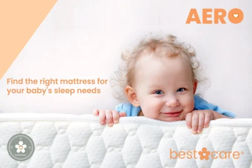 BestCare Aero Ledikant Matras | 37 X 70 X 6cm | Voor Reiswieg, Wieg, Kinderbedje Of Trolley | Aloë Vera Hoes - Wasbaar | Hypoallergeen, Omkeerbaar Matras Voor Baby's En Kinderen | OEKO-TEX 100-Certificaat -Baby Verzorging 1200x800 270