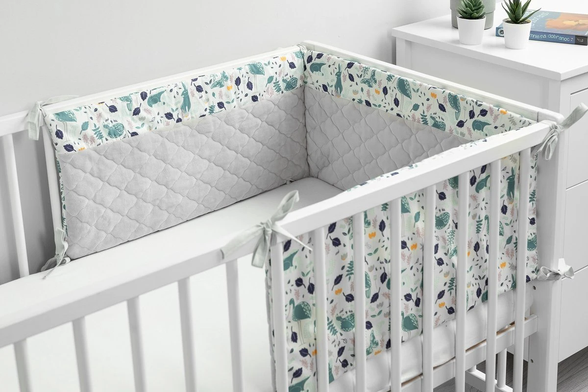 Sensillo Baby Bedbumper - Bedomrander - Anti stootrand Ledikant - Bed Zijbeschermers - 180x30cm - Grijs Diertjes Sensillo Baby Bedbumper - Bedomrander - Anti Stootrand Ledikant - Bed Zijbeschermers - 180x30cm - Grijs Diertjes -Baby Verzorging 1200x800 295