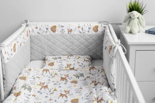 Sensillo Baby Bedbumper - Bedomrander - Anti Stootrand Ledikant - Bed Zijbeschermers - 180x30cm - Grijs Bosdiertjes 3 Sensillo Baby Bedbumper - Bedomrander - Anti Stootrand Ledikant - Bed Zijbeschermers - 180x30cm - Grijs Bosdiertjes -Baby Verzorging 1200x800 302