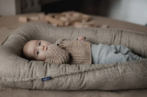 Zaffiro Leaves Babynestje - Beige - Hoes Van 100% Katoen -Baby Verzorging 1200x800 373