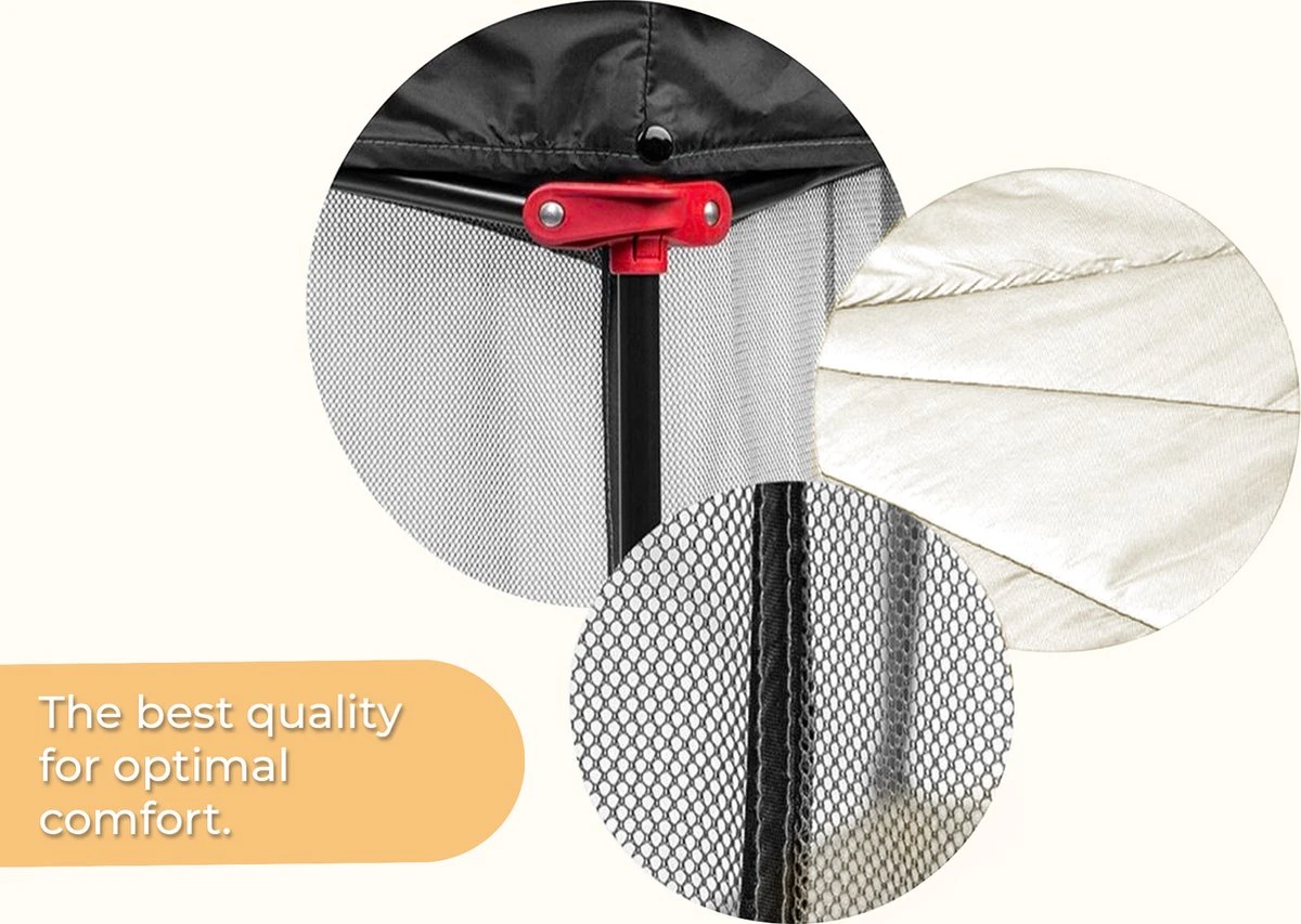 Deryan Draagbare Kinderbox - Zwart - Vaste matrasbodem - Reisbox - campingbedje Deryan Draagbare Kinderbox - Zwart - Vaste Matrasbodem - Reisbox - Campingbedje -Baby Verzorging