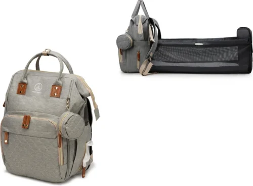 Humpy Dumpy Stijlvolle Luiertas Rugzak (Zwart) Met Uitschuifbaar Verschoon/ Slaap Bedje. Incl. Verschoon Matje, USB Poort & Buggy Straps -Baby Verzorging 1200x883