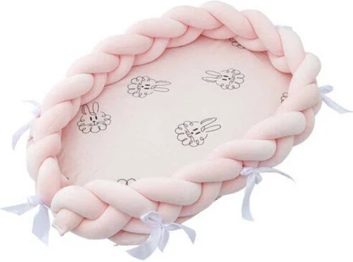 Buxibo - Draagbare Babynest - Co- Sleeper - Bed Bumper - Baby Bed Accessoires - Met Strikjes - Inclusief Bumper Rand - Verschoonmat - Veilig Slapen - Roze -Baby Verzorging 1200x892 1