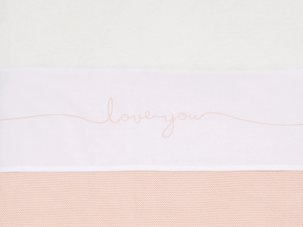 Jollein Baby Laken Ledikant 120x150cm Love you - Pale Pink Jollein Baby Laken Ledikant 120x150cm Love You - Pale Pink -Baby Verzorging 1200x900 80