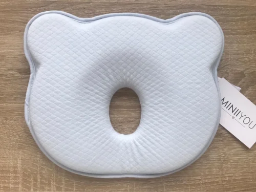 MINIIYOU® Orthopedisch Baby Hoofdkussen - Blauw - Plat Hoofd - Katoen - Traagschuim Vulling -Baby Verzorging 1200x900 91