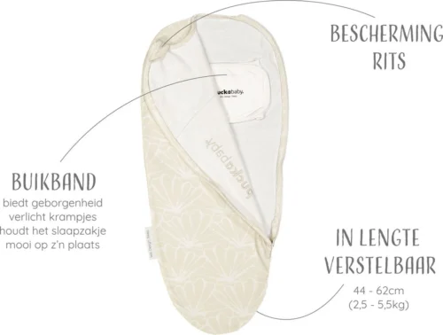 Puckababy Inbakerslaapzak Original Piep 0-3 Maanden - Seashell Sand -Baby Verzorging 1200x907 4