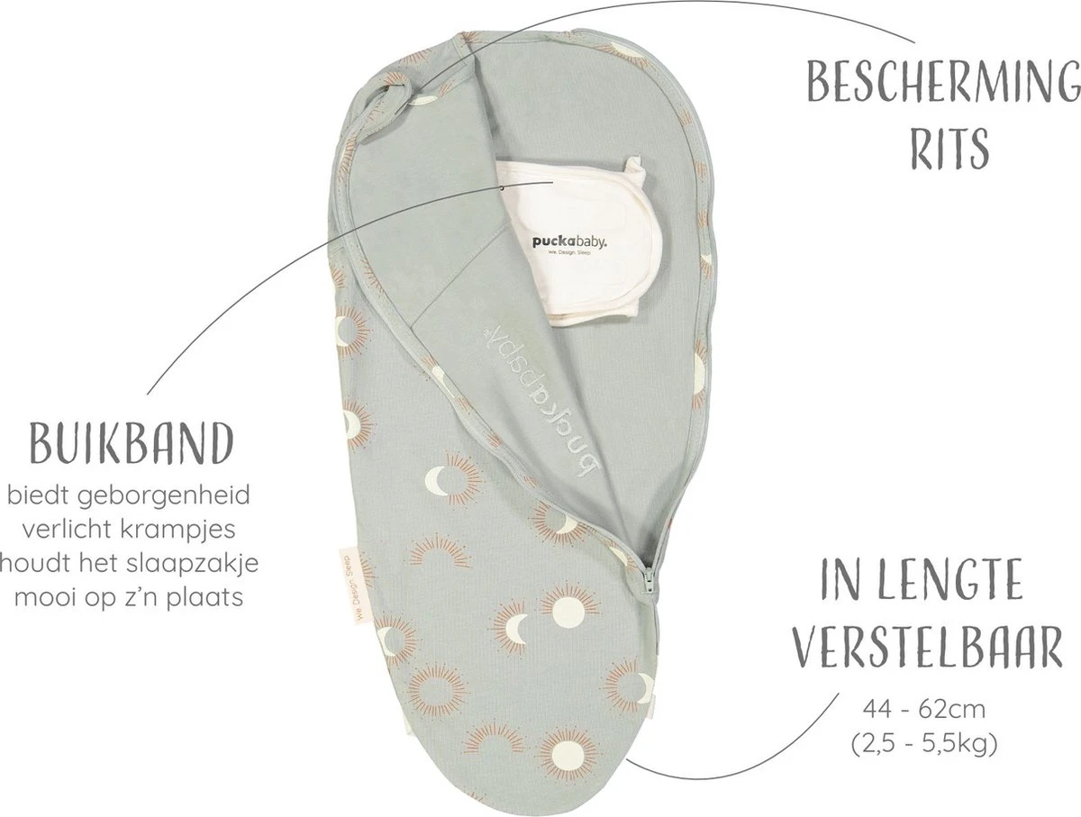 Puckababy inbakerslaapzak Original Piep 0-3 maanden - Eclipse Clay Puckababy Inbakerslaapzak Original Piep 0-3 Maanden - Eclipse Clay -Baby Verzorging 1200x907 5