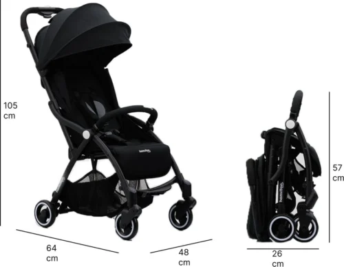 Hamilton By Yoop S1 Plus Buggy Met Monteerbare Zeno Plus Draagwieg - Nieuw En Hoger 2023 Model - Premium Budget Stroller Met One Hand Folding Technologie – Zwart - Licht, Verstelbaar, Wendbaar En Geschikt Van 0 Maanden Tot 4 Jaar – Inclusief Adapter -Baby Verzorging 1200x931
