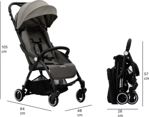 Hamilton By Yoop X1 Plus Buggy – Nieuw, Hoger, Uitgebreider 2023 Model – Premium Stroller Met One Hand Folding Technologie – Grijs – Lichte, Verstelbare En Wendbare Kinderwagen Met Vele Gemakken -Baby Verzorging 1200x942 2