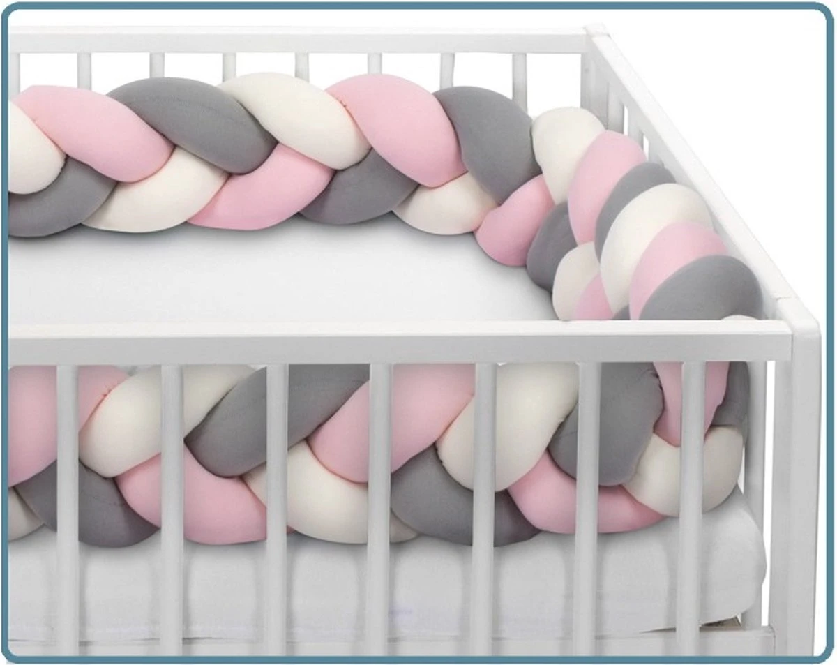 Sevibaby Roze 3-in-1 Braided Bedbumper en Babynest 521-2 Sevibaby Roze 3-in-1 Braided Bedbumper En Babynest 521-2 -Baby Verzorging 1200x953 2