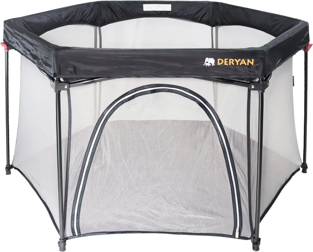 Deryan Draagbare Kinderbox - Zwart - Vaste matrasbodem - Reisbox - campingbedje Deryan Draagbare Kinderbox - Zwart - Vaste Matrasbodem - Reisbox - Campingbedje -Baby Verzorging