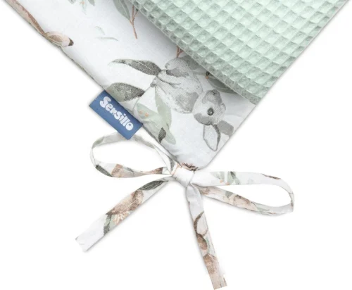 Sensillo Baby Bedbumper - Bedomrander - Anti Stootrand Ledikant - Bed Zijbeschermers - 180x30cm - Wafel Mint Hertjes -Baby Verzorging 1200x988 3