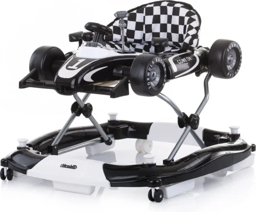 Loopstoel Racer 4 In 1 Zwart/wit Voor De Ontwikkeling Van Je Baby!
