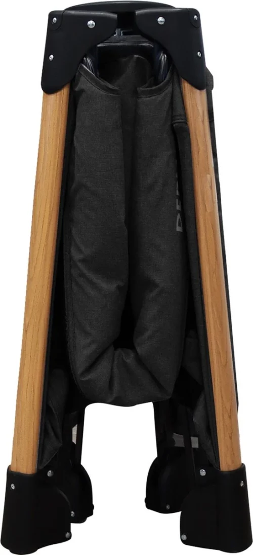 Deryan Luxe Campingbed Compleet - 120x60cm - Bodemverhoger - Verschoonblad - Opbergmand - Zwart -Baby Verzorging 548x1200