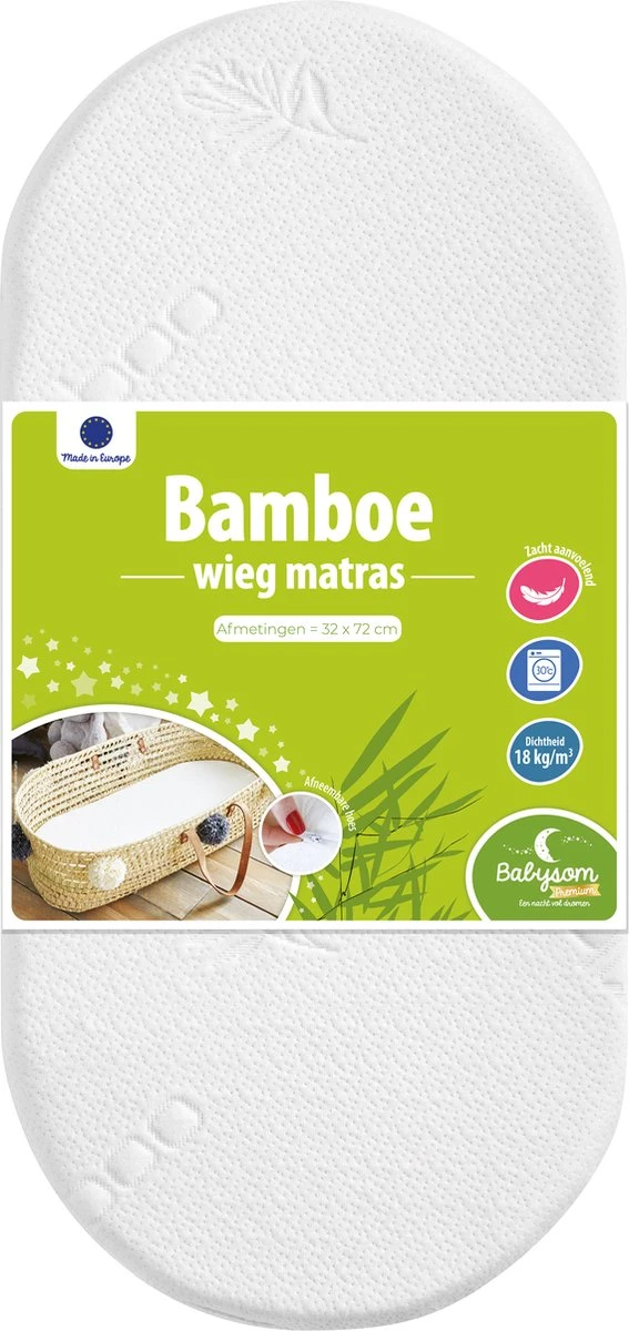 Bamboe Ovaal Matras - 72x32 cm | Mozesmand - Kinderwagen - Wieg | Zacht aanvoelend | 4 cm dik | Afneembare Hoes | Oeko-Tex® | EU-product Bamboe Ovaal Matras - 72x32 Cm | Mozesmand - Kinderwagen - Wieg | Zacht Aanvoelend | 4 Cm Dik | Afneembare Hoes | Oeko-Tex® | EU-product -Baby Verzorging 567x1200 2