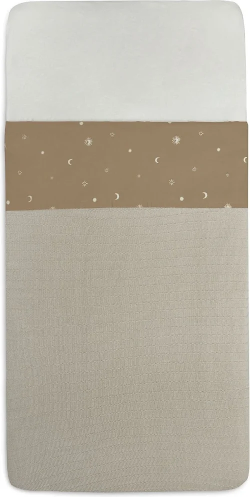 Jollein Baby Laken Wieg 75x100cm Stargaze - Biscuit
