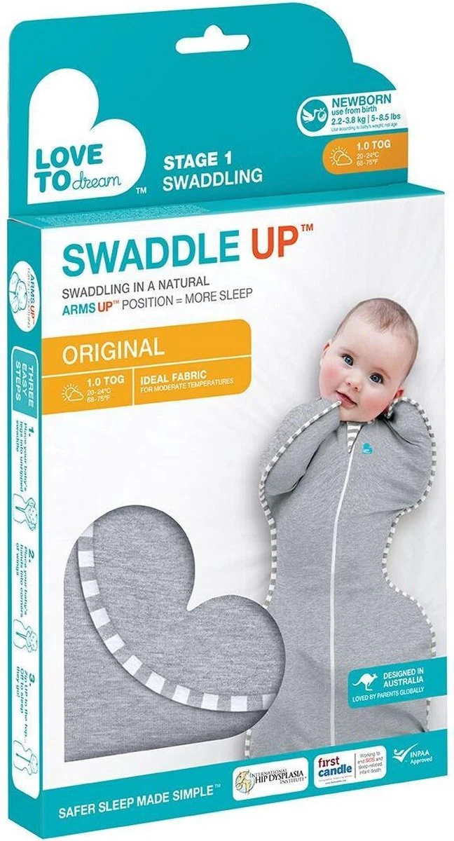 Love to Dream™ Babyslaapzak Swaddle Up™ - Inbakeren - Baby 0-2 maanden - 2.2-3.8 kg - All season - Grijs Love To Dream™ Babyslaapzak Swaddle Up™ - Inbakeren - Baby 0-2 Maanden - 2.2-3.8 Kg - All Season - Grijs -Baby Verzorging 648x1200 4